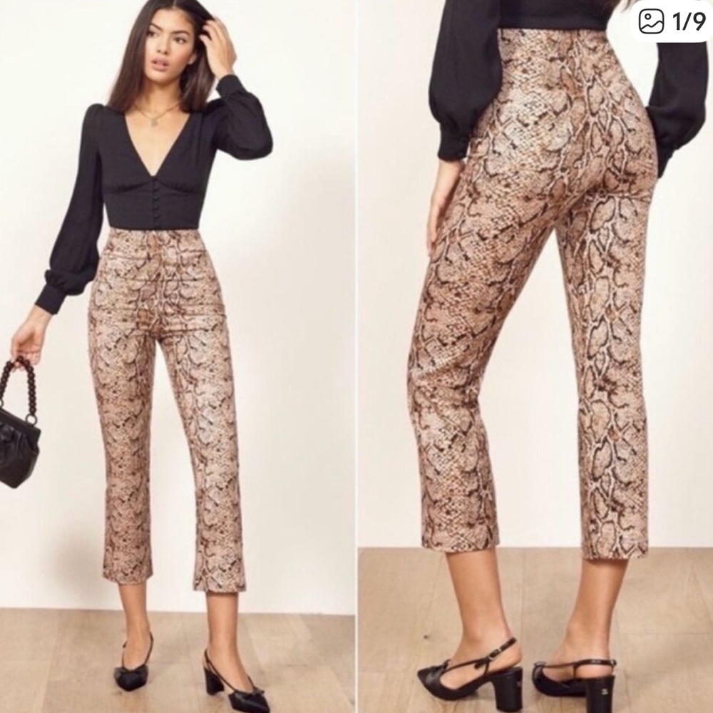 REFORMATION The Marlon Pant In Snake Print - Picture 2 of 5